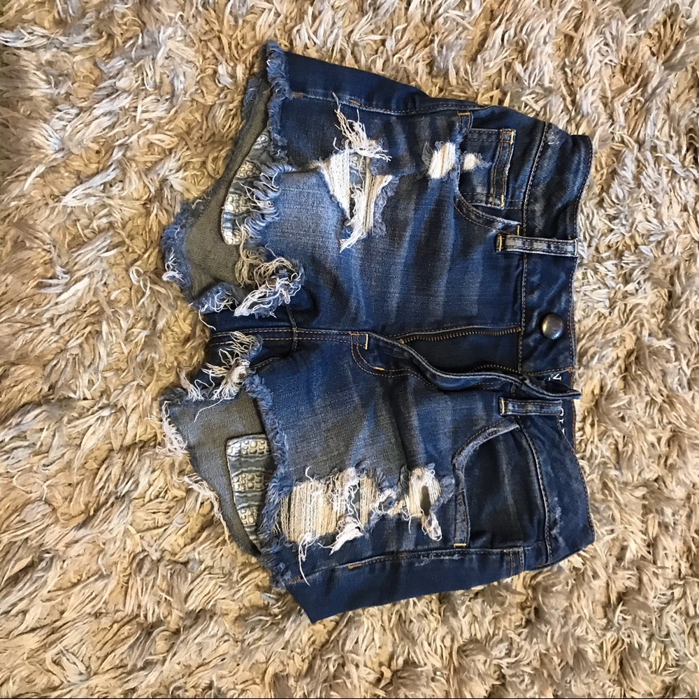 Jean shorts, high rise